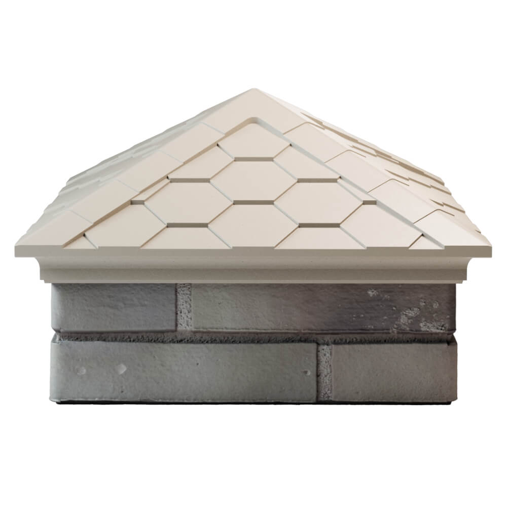 Колпак Zking Эверест Бежевый на столб 1.5х1.5 кирпича (390х390мм) Благовещенск фото