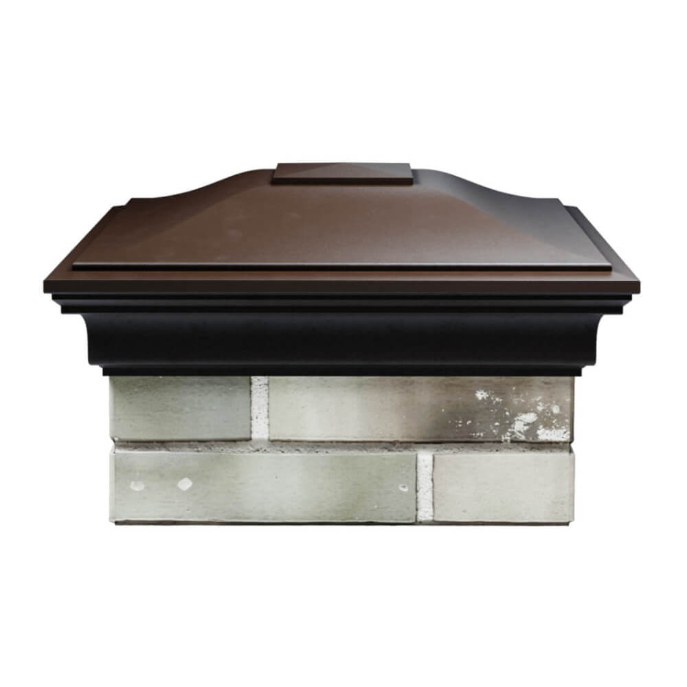 Колпак Zking Монблан Коричневый на столб 1.5х1.5 еврокирпича 0.7НФ (355х355мм) Благовещенск фото