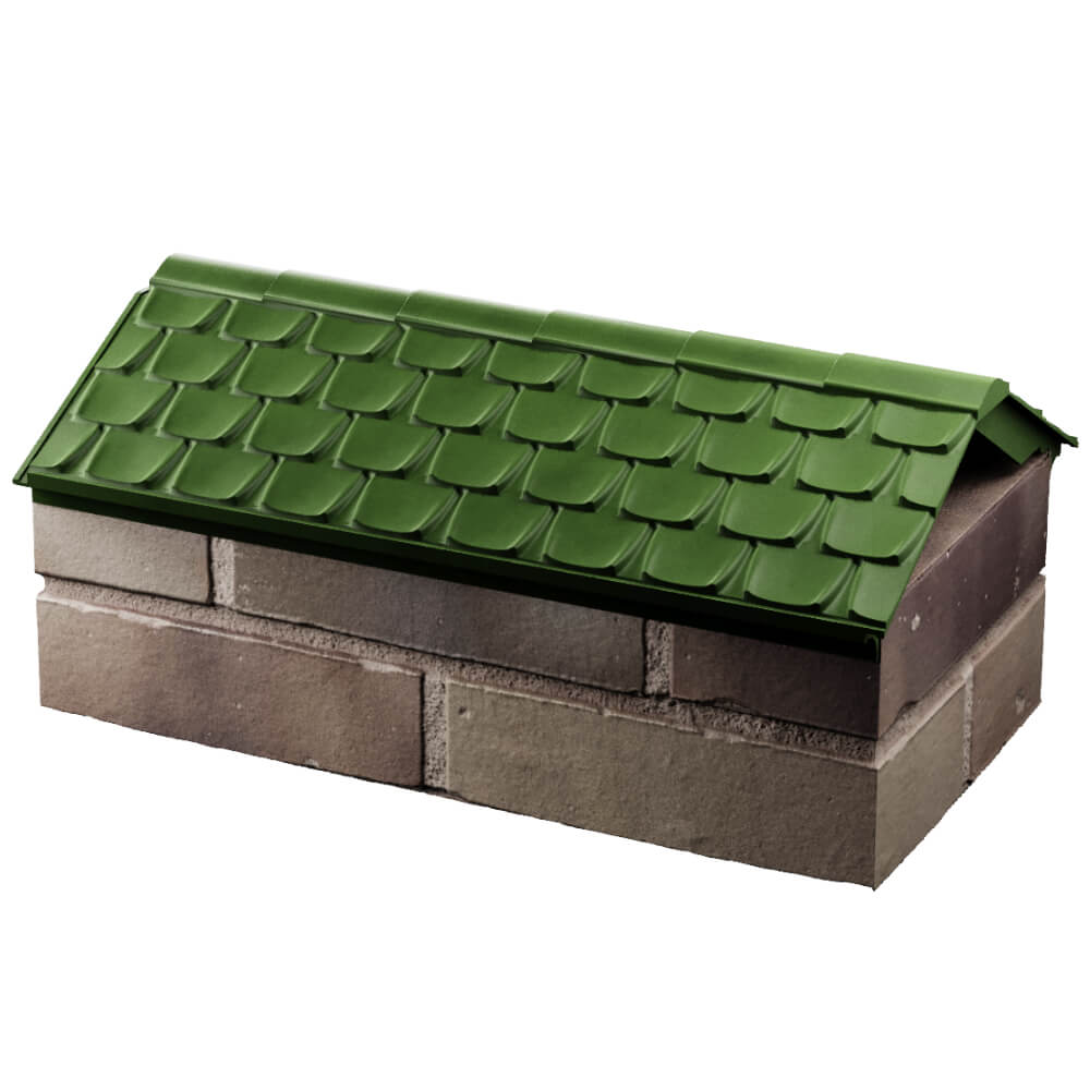 Парапет Zking Эльбрус Зеленый с посадкой на 1 кирпич (255мм) в Благовещенске фото