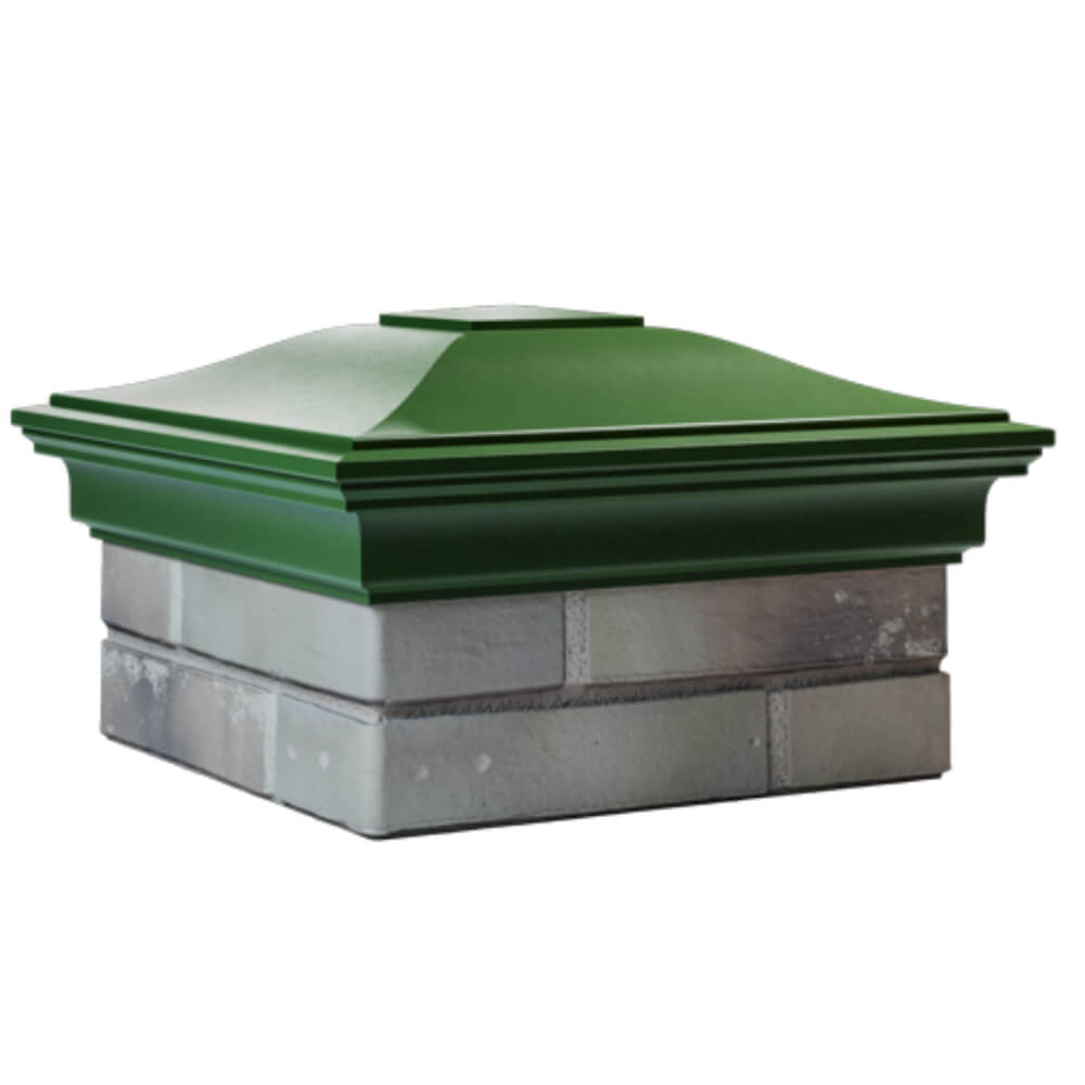 Колпак Zking Монблан Зеленый на столб 1.5х1.5 кирпича (385х385мм) в Благовещенске фото