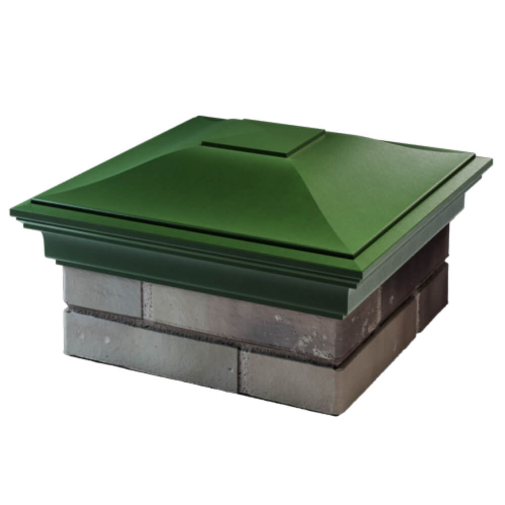Колпак Zking Монблан Зеленый на столб 1.5х1.5 кирпича (385х385мм) в Благовещенске фото