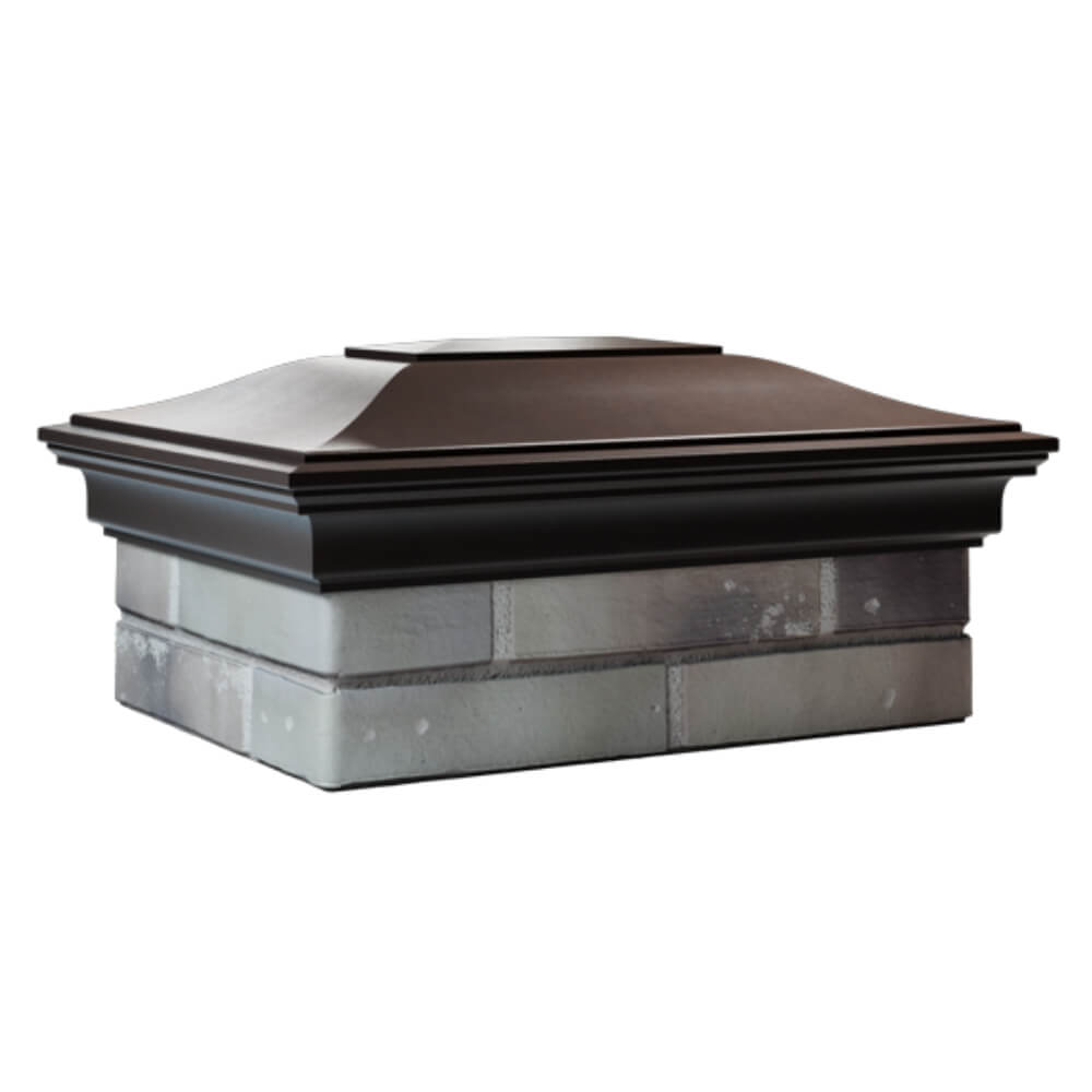 Колпак Zking Монблан Коричневый на столб 2х1.5 кирпича (515х385мм) в Благовещенске фото