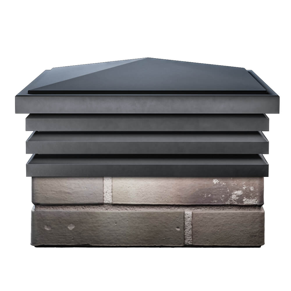 Колпак Zking Бона ХайТек Серый на столб 1.5х1.5 кирпича (385х385мм) Благовещенск фото