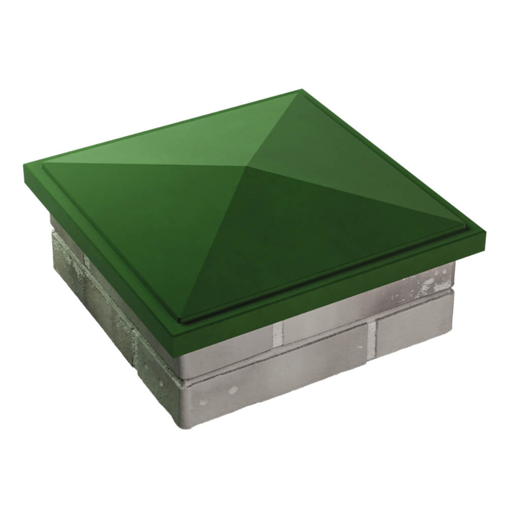 Колпак Zking БонаМоно Зеленый на столб 1.5х1.5 кирпича (385х385, 400х400мм) в Благовещенске фото