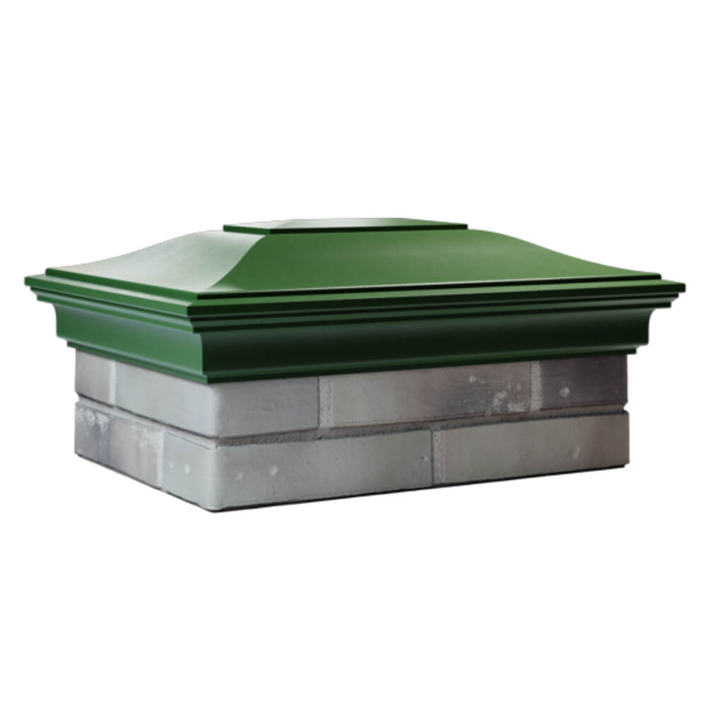 Колпак Zking Монблан Зеленый на столб 2х1.5 кирпича (515х385мм) в Благовещенске фото