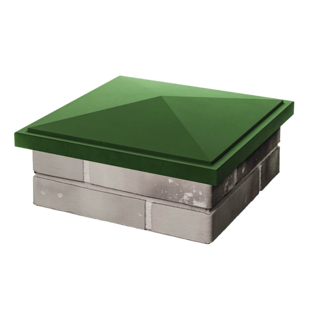 Колпак Zking БонаМоно Зеленый на столб 1.5х1.5 кирпича (385х385, 400х400мм) в Благовещенске фото