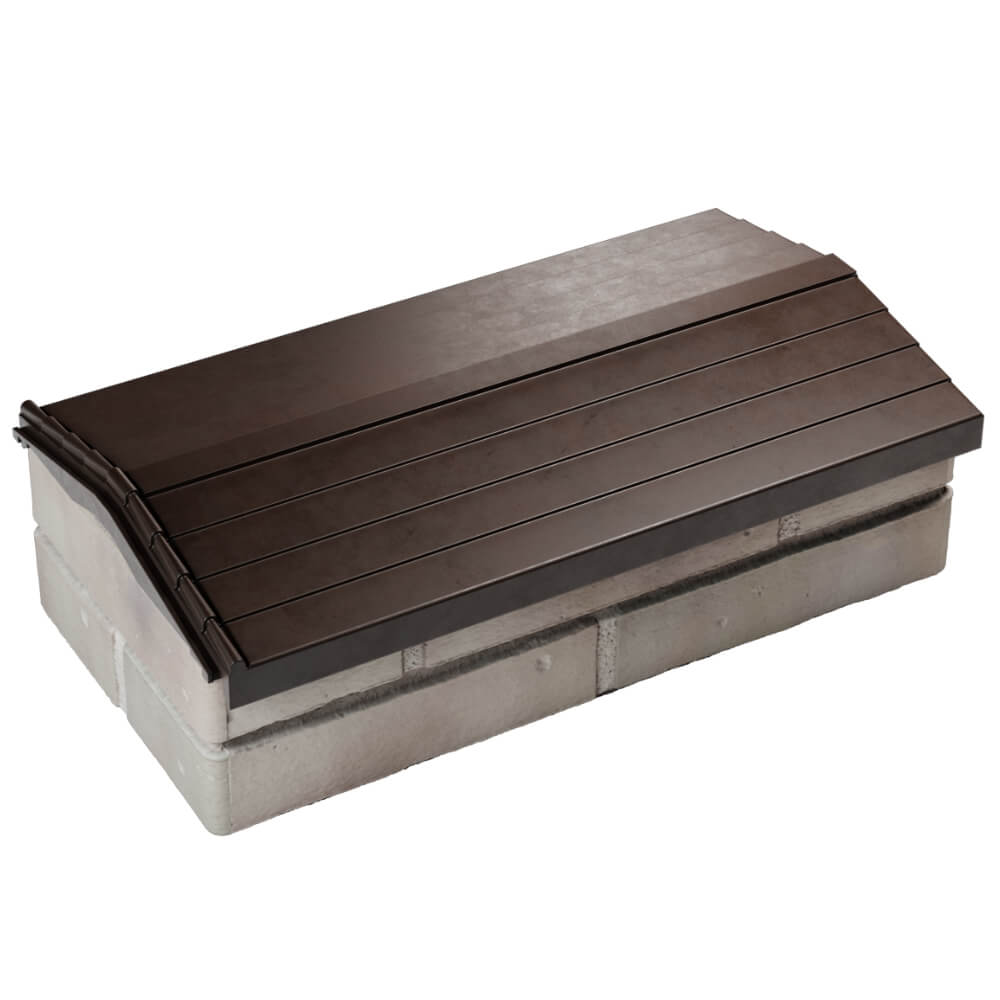 Парапет Zking Бона ХайТек Коричневый с посадкой на 1 кирпич (200/225/255мм) в Благовещенске фото