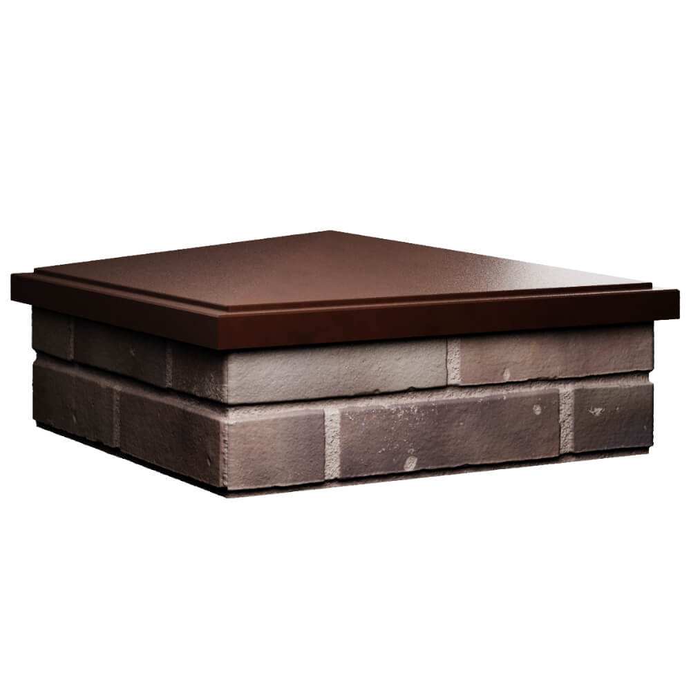 Колпак Zking БонаМоно Коричневый на столб 2х2 кирпича (515х515, 530х530мм) в Благовещенске фото