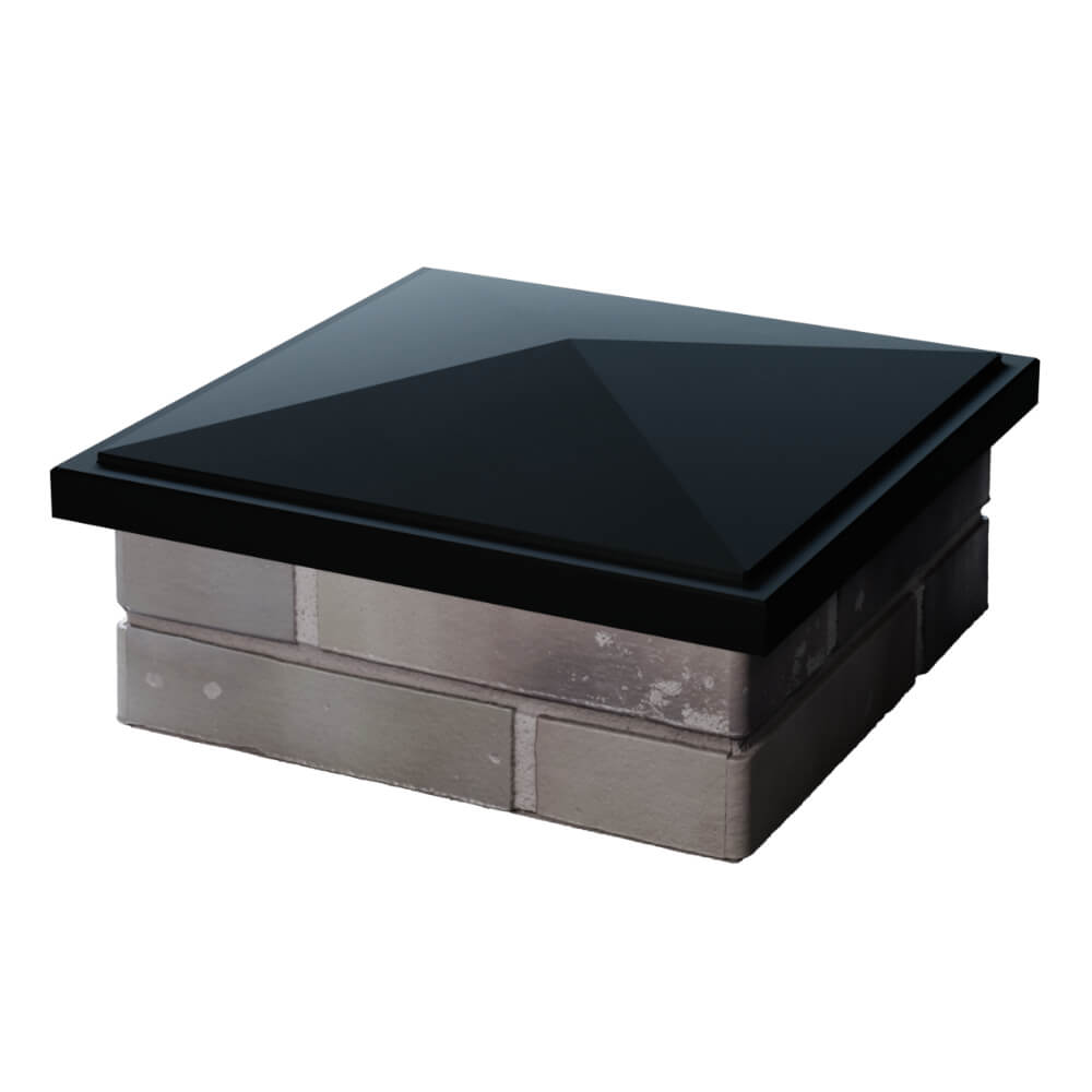 Колпак Zking БонаМоно Черный на столб 1.5х1.5 кирпича (385х385, 400х400мм) в Благовещенске фото