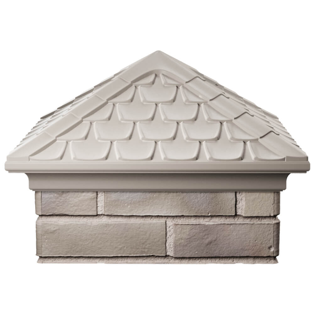 Колпак Zking Эльбрус Бежевый на столб 1.5х1.5 кирпича (385х385мм) Благовещенск фото