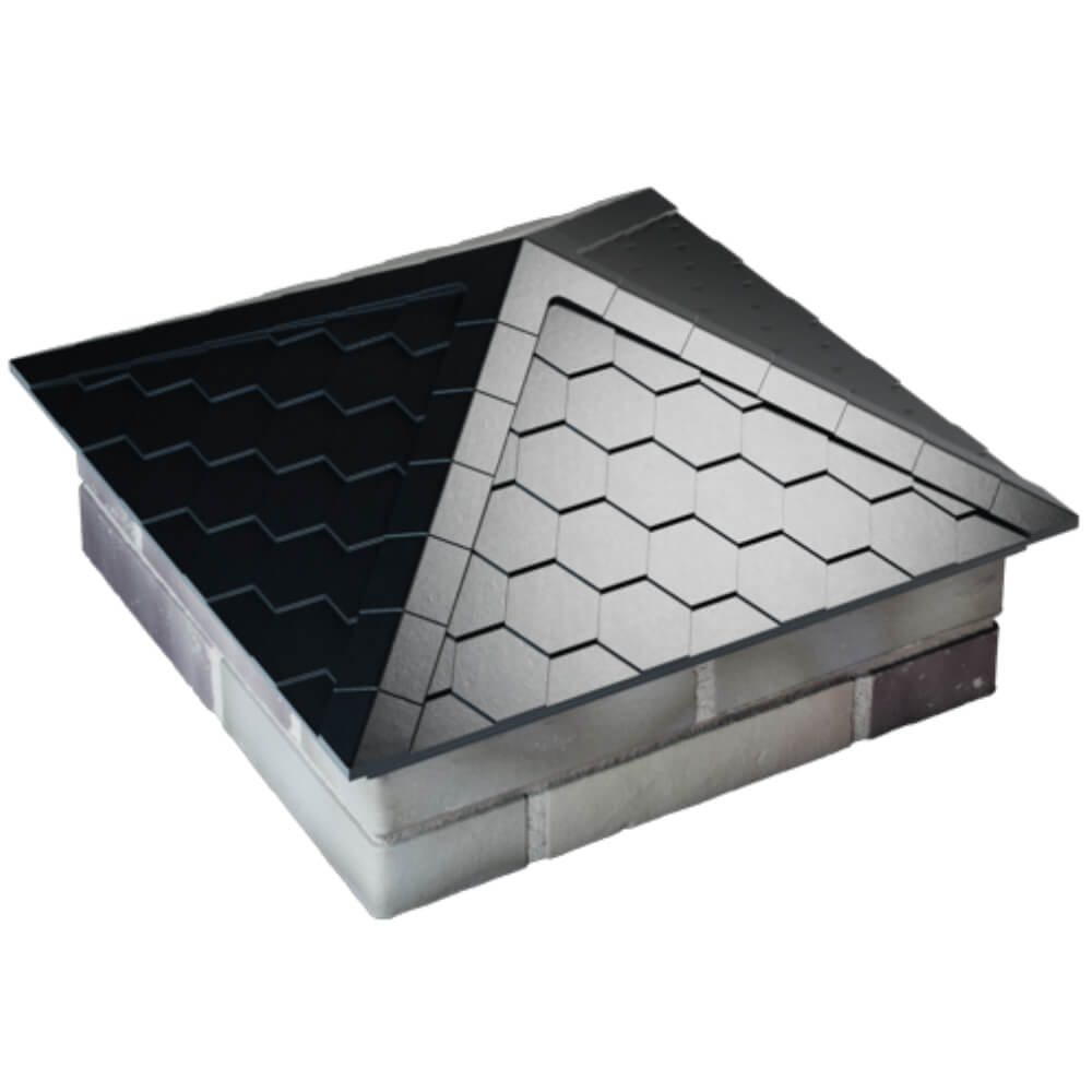 Колпак Zking Эверест Черный на столб 2х2 кирпича (535х535мм) Благовещенск фото