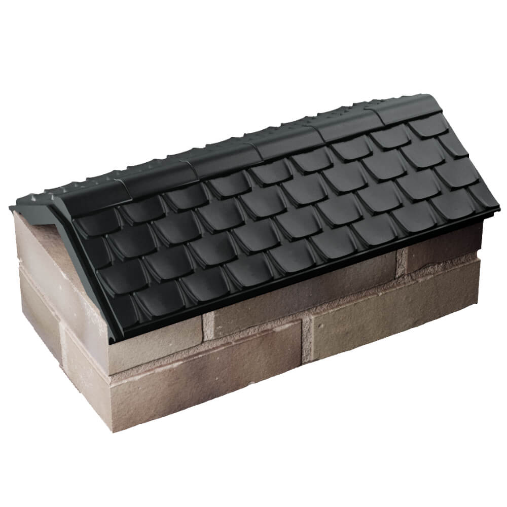 Парапет Zking Эльбрус Черный с посадкой на 1 кирпич (255мм) в Благовещенске фото