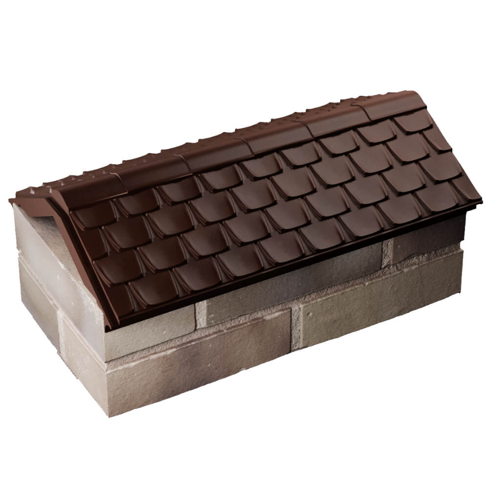 Парапет Zking Эльбрус Коричневый с посадкой на 1 кирпич (255мм) в Благовещенске фото