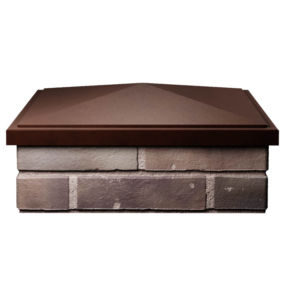 Колпак Zking БонаМоно Коричневый на столб 2х2 кирпича (515х515, 530х530мм) Благовещенск фото