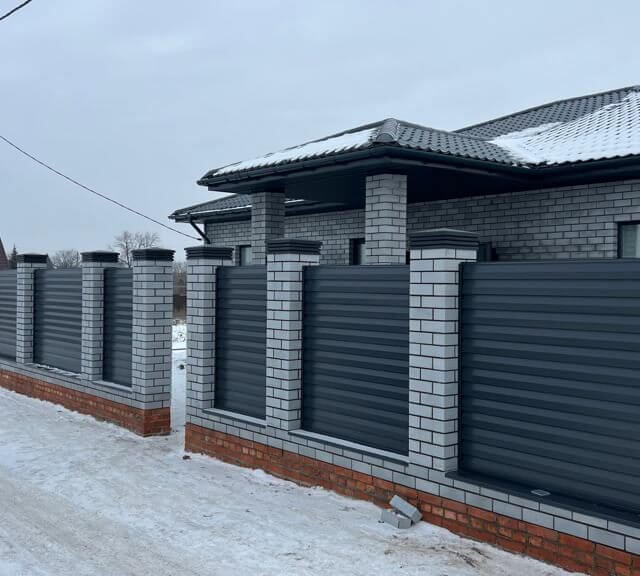 Колпак Zking Бона ХайТек Серый на столб 1.5х1.5 кирпича (385х385мм) в Благовещенске фото