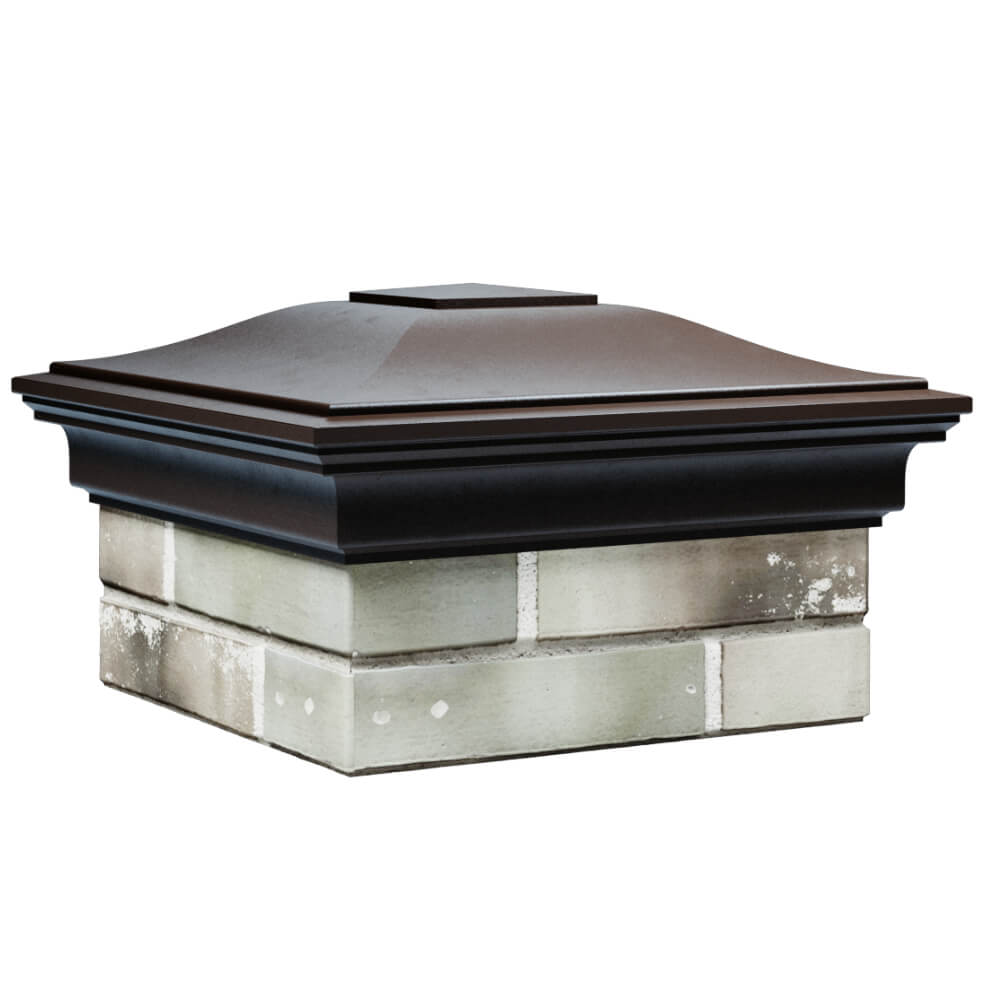 Колпак Zking Монблан Коричневый на столб 1.5х1.5 кирпича (385х385мм) в Благовещенске фото