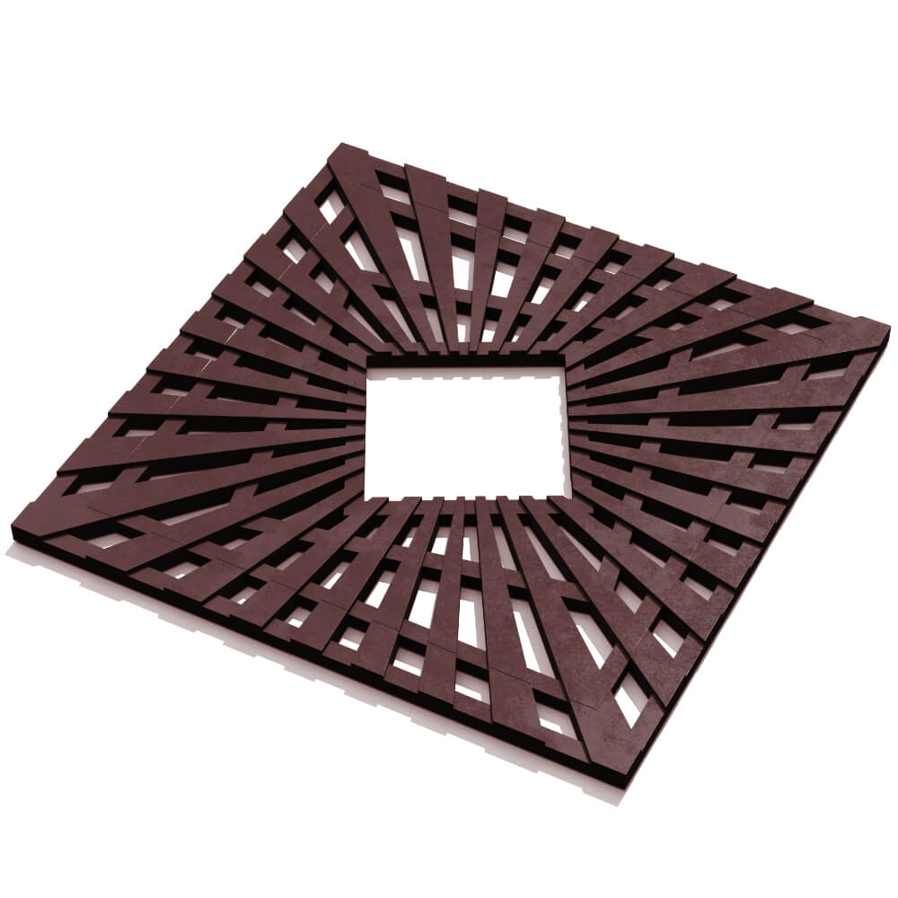 Приствольная решетка для дерева ZKING ATMOSPHERE 1.2х1.2м Коричневая в Благовещенске фото