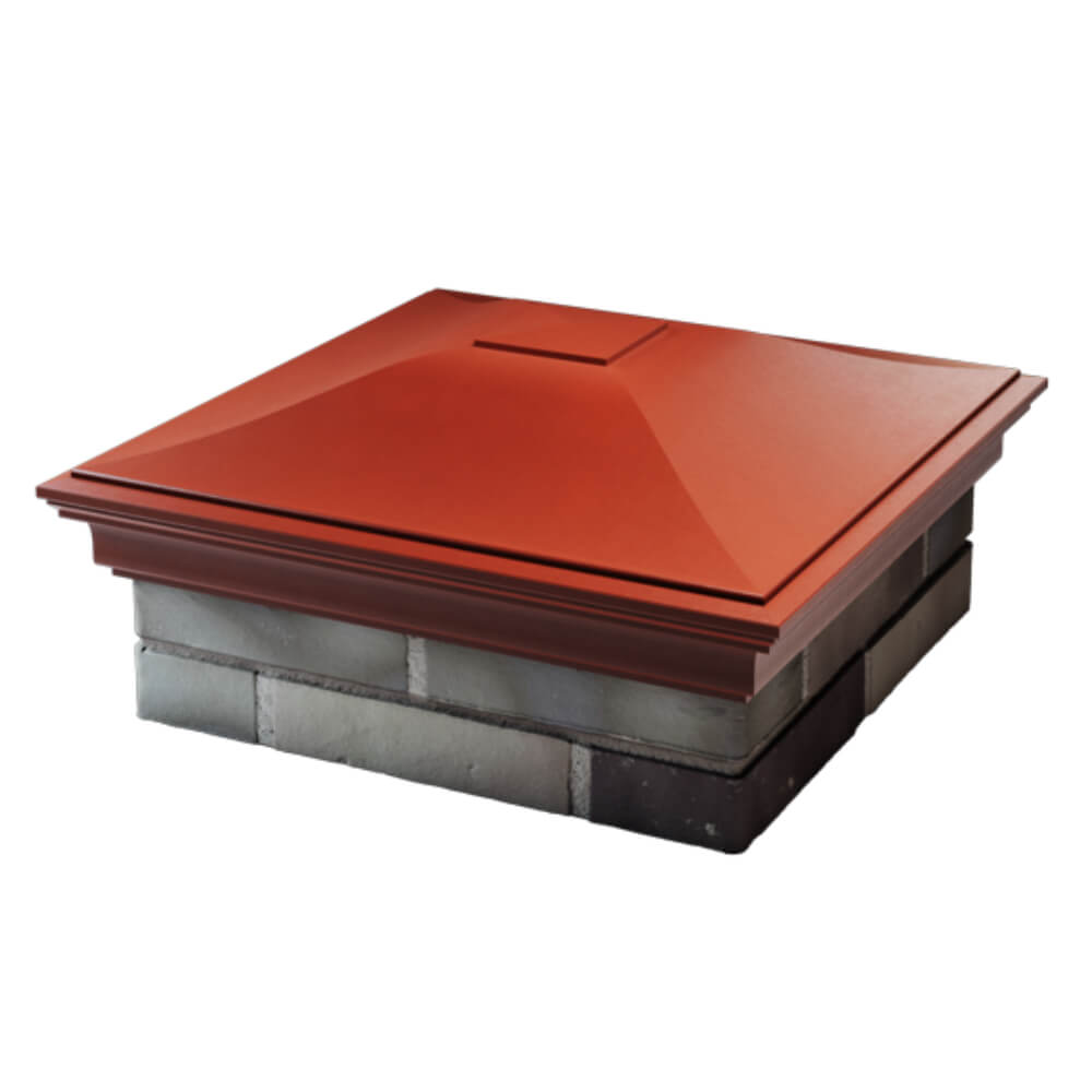 Колпак Zking Монблан Красный на столб 2х2 кирпича (515х515мм) в Благовещенске фото