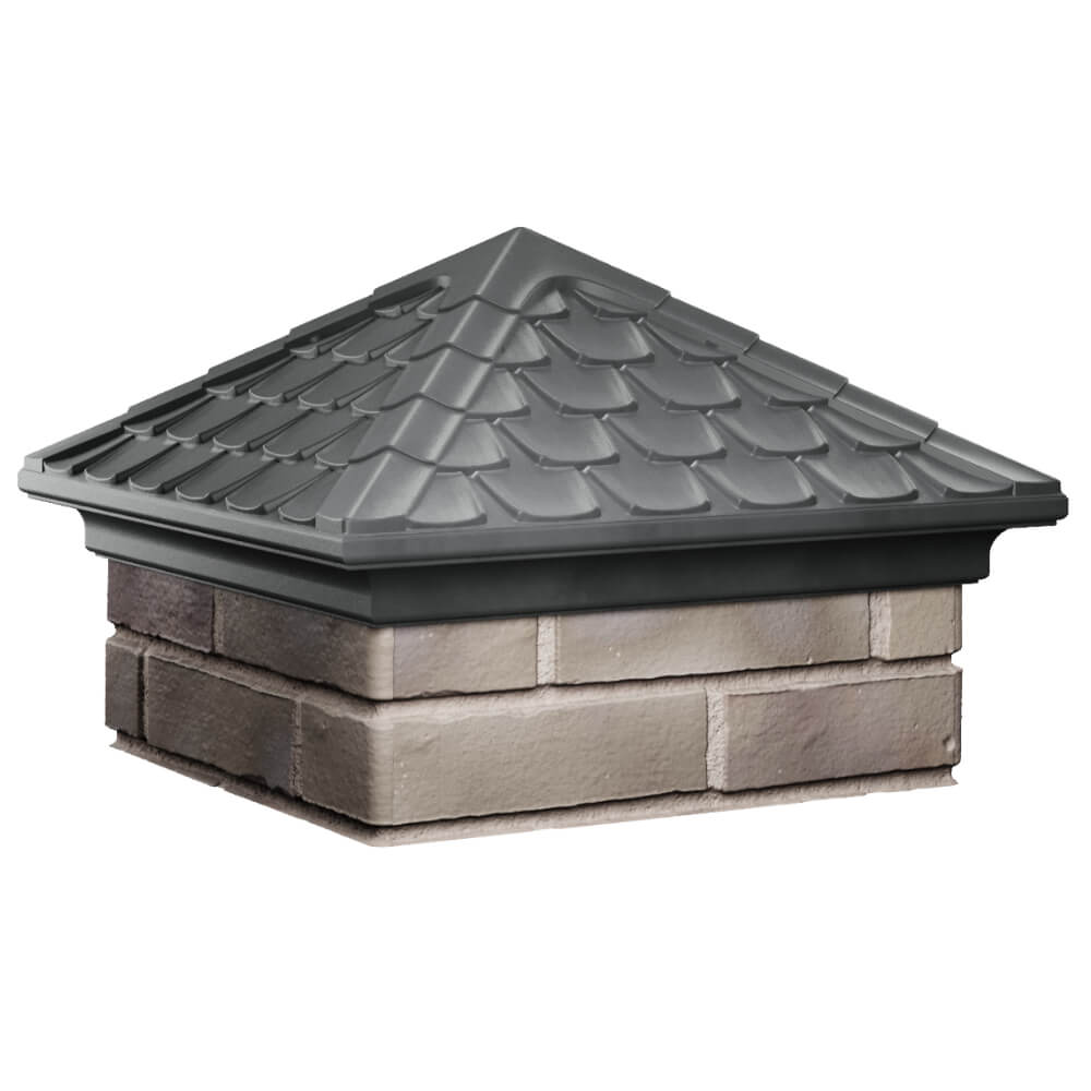 Колпак Zking Эльбрус Серый на столб 1.5х1.5 кирпича (385х385мм) в Благовещенске фото