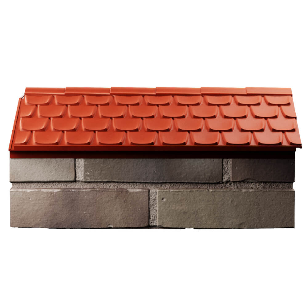 Парапет Zking Эльбрус Красный с посадкой на 1 кирпич (255мм) в Благовещенске фото