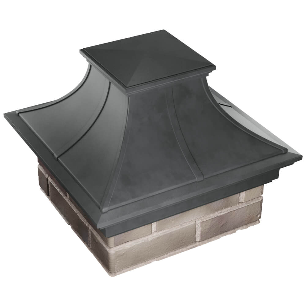 Колпак Zking Монблан Премиум Серый на столб 1.5х1.5 кирпича (385х385мм) в Благовещенске фото