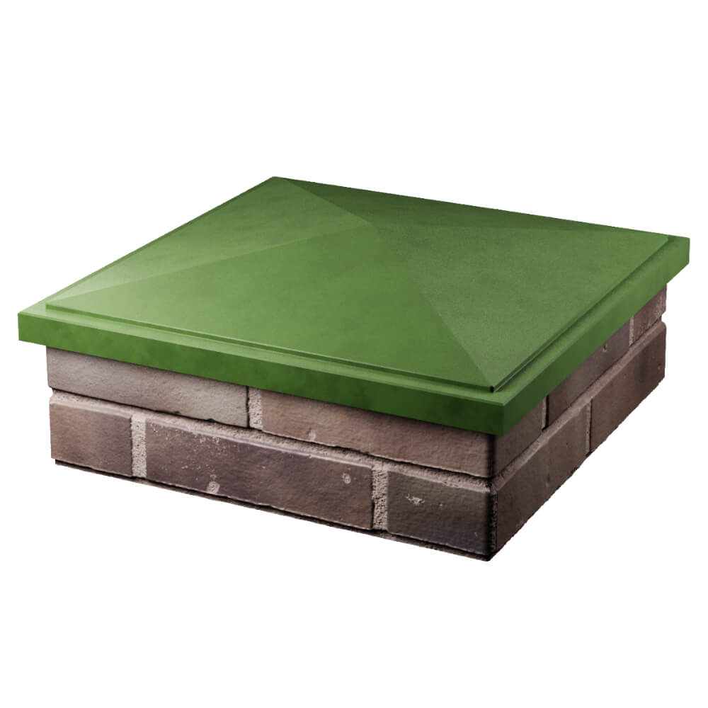 Колпак Zking БонаМоно Зеленый на столб 2х2 кирпича (515х515, 530х530мм) в Благовещенске фото