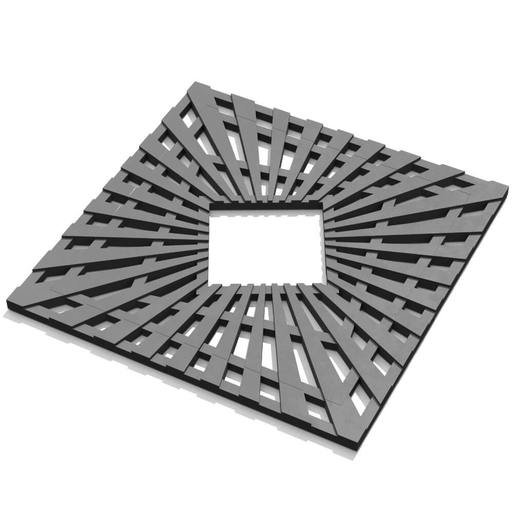 Приствольная решетка для дерева ZKING ATMOSPHERE 1.2х1.2м Серая в Благовещенске фото