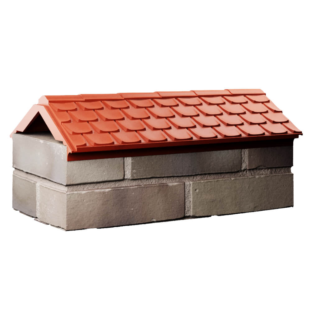 Парапет Zking Эльбрус Красный с посадкой на 1 кирпич (255мм) Благовещенск фото