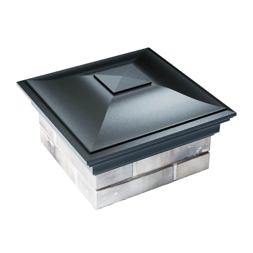 Колпак Zking Монблан Черный на столб 1.5х1.5 еврокирпича 0.7НФ (355х355мм) в Благовещенске фото