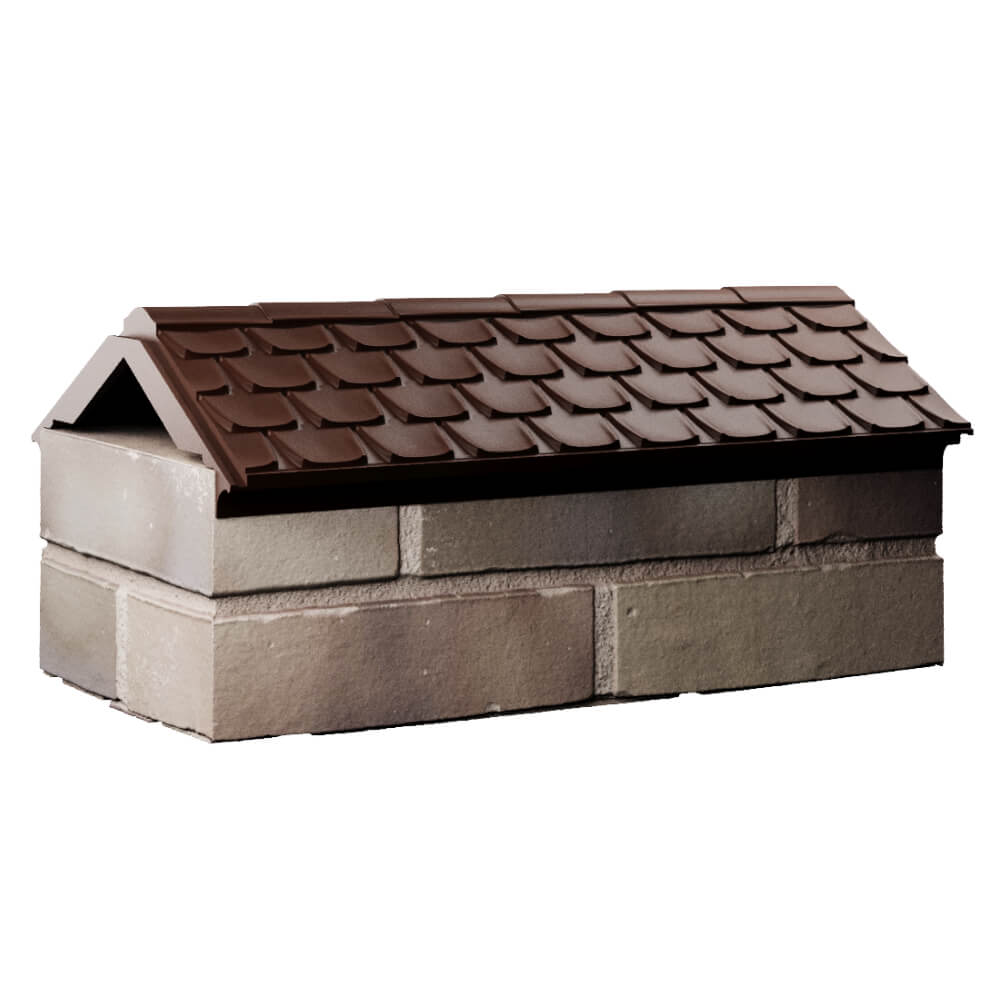 Парапет Zking Эльбрус Коричневый с посадкой на 1 кирпич (255мм) Благовещенск фото