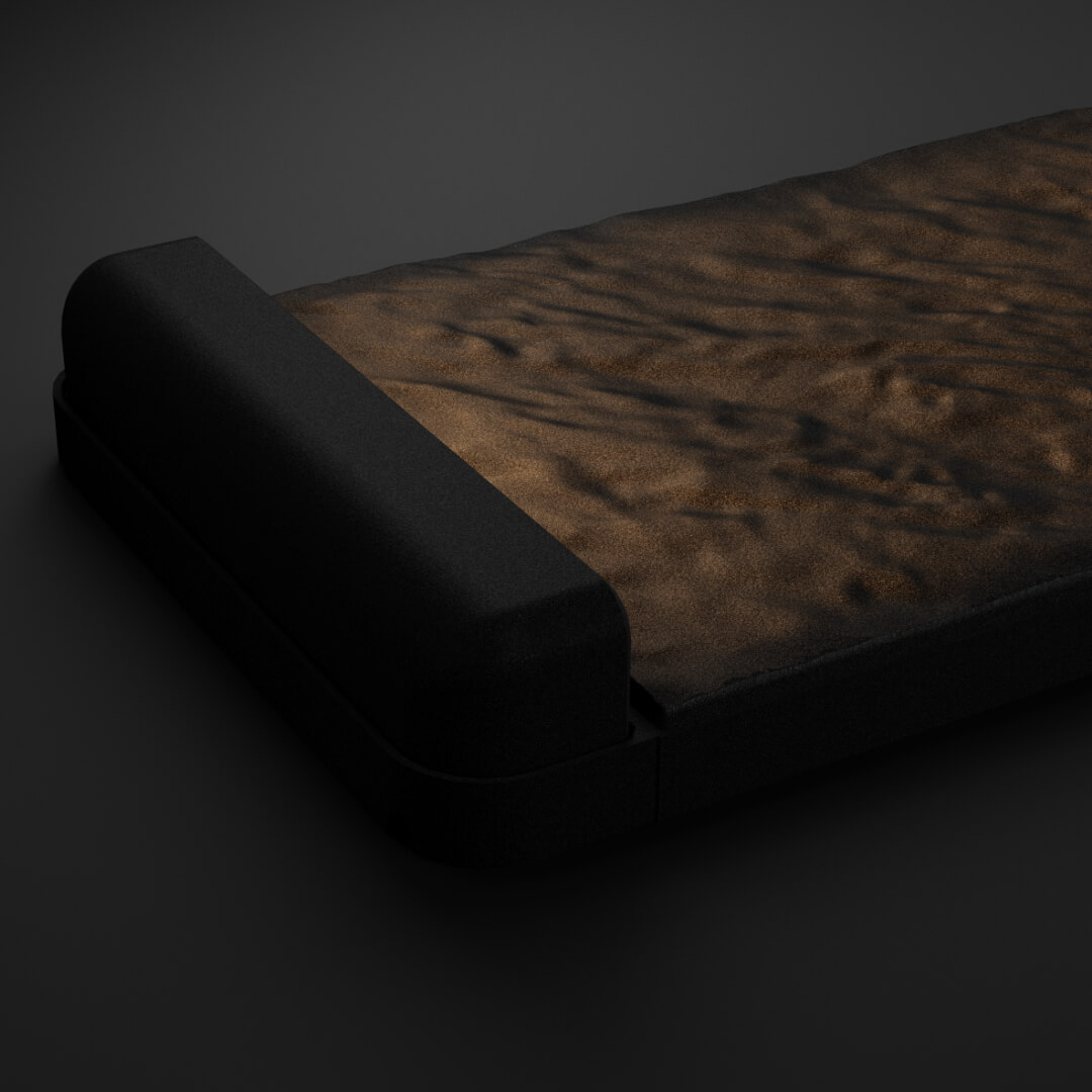 LED Светильник для шаговой плиты STONE Черный Сланец 330х75х98мм в Благовещенске фото