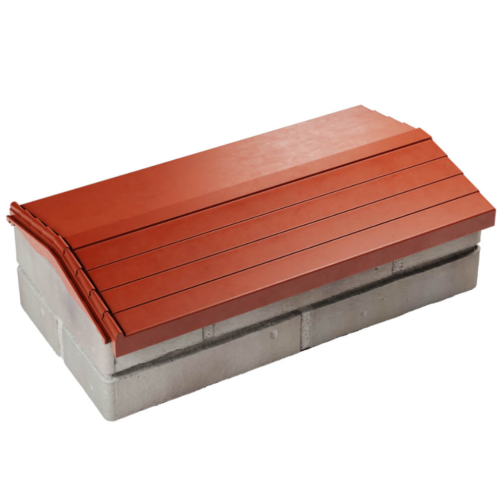 Парапет Zking Бона ХайТек Красный с посадкой на 1 кирпич (200/225/255мм) в Благовещенске фото