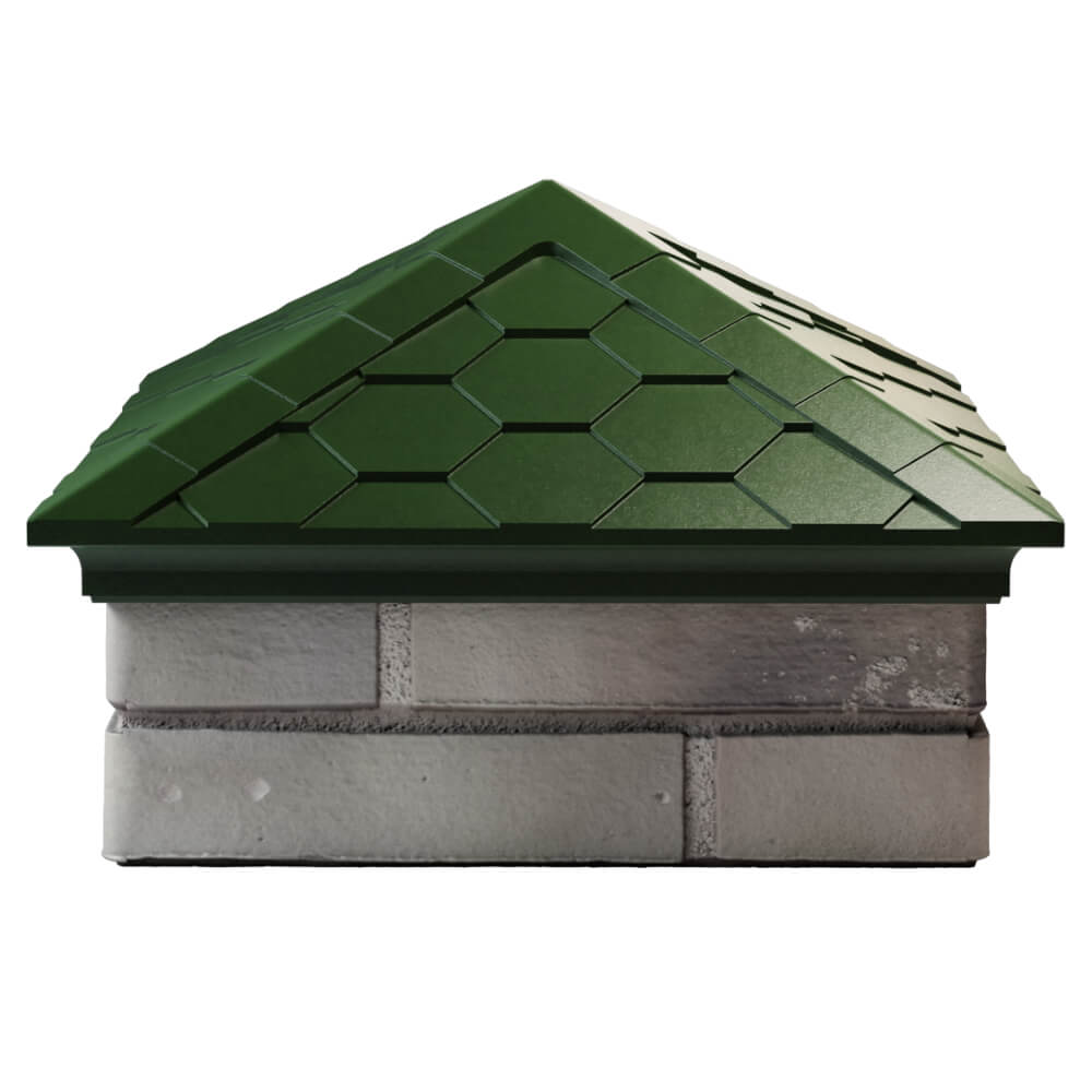 Колпак Zking Эверест Зеленый на столб 1.5х1.5 кирпича (390х390мм) Благовещенск фото