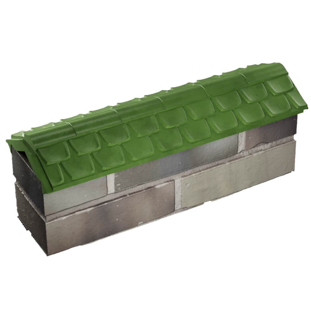 Парапет Zking Эльбрус Зеленый с посадкой на 0.5 кирпича (130мм) в Благовещенске фото